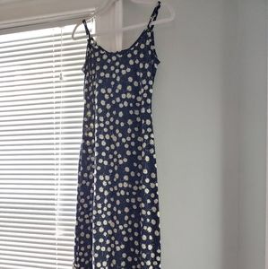 Floor length dress with yellow flowers